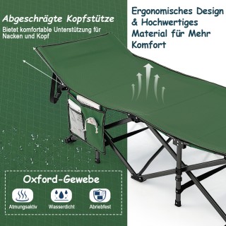 Costway Φορητό Κρεβάτι Κάμπινγκ με Αντοχή 272kg και Εργονομικό Σχε... Costway Φορητό Κρεβάτι Κάμπινγκ με Αντοχή 272kg και Εργονομικό Σχε...