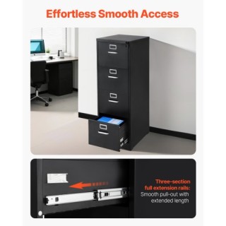 VEVOR Μεταλλική Κάθετη Ντουλάπα Αρχείων 45 x 62 x 134cm με Κλειδαρι...