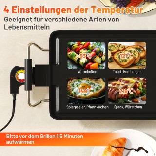 Costway Ηλεκτρική Πλάκα Teppanyaki 1800W με Αντικολλητική Επιφάνεια...