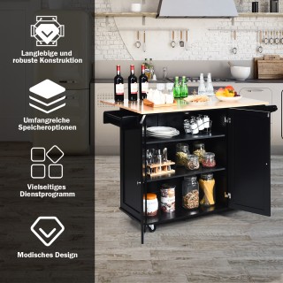 Κινητή Νησίδα Κουζίνας με Αναδιπλούμενη Επιφάνεια Εργασίας 136x76x9... Κινητή Νησίδα Κουζίνας με Αναδιπλούμενη Επιφάνεια Εργασίας 136x76x9...