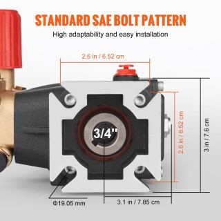 VEVOR Αντλία Υψηλής Πίεσης 3700 PSI, Συμβατή με Simpson MorFlex HZQ... VEVOR Αντλία Υψηλής Πίεσης 3700 PSI, Συμβατή με Simpson MorFlex HZQ...