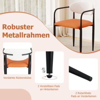 Costway  Σετ 2 Καρέκλες Τραπεζαρίας με Μαξιλαρωτό Κάθισμα & Πλάτη  ...