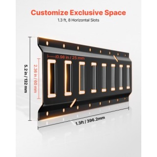 VEVOR Σετ Ράγες Δεσίματος E-Track για Βαν & Τρέιλερ 4 Ράγες 0,4μ, Ά...