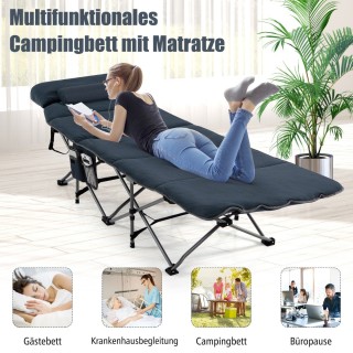 Costway  Πολυτελές Πτυσσόμενο Κρεβάτι Κάμπινγκ All-in-One NP10453BL