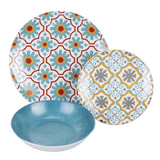 Villa dEste Home Σετ Πιάτων 18 Τεμαχίων από Πορσελάνη για 6 Ατόμων ...