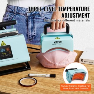 Μηχανή Θερμομεταφοράς Καπέλων & Κούπες 2 σε 1 VEVOR  BXSKMJMINIKMSB...