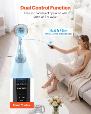 VEVOR Ανεμιστήρας με Ψεκασμό, 3 Ταχύτητες, 3L Δοχείο, Απομακρυσμέν... VEVOR Ανεμιστήρας με Ψεκασμό, 3 Ταχύτητες, 3L Δοχείο, Απομακρυσμέν...