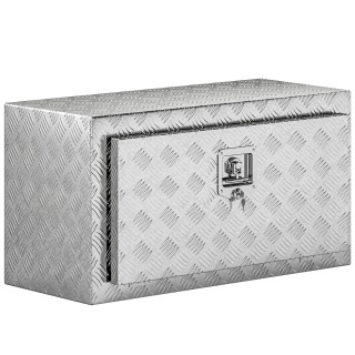 HOMCOM Κουτί Εργαλείων Φορητό Αλουμινίου 76x35.5x40.6cm Ασημί C01-0...