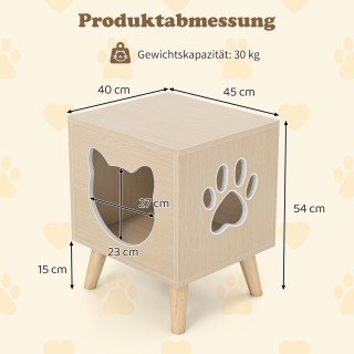 Costway Μοντέρνο Ντουλάπι για Αμμολεκάνη Γάτας με Αποσπώμενο Καπάκι...