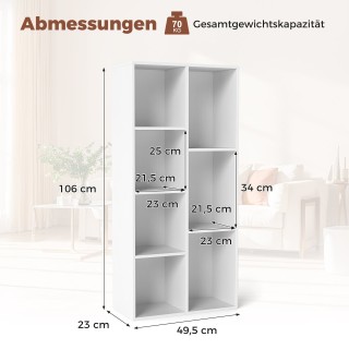 Costway Λευκή Ελεύθερη Κυβική Ραφιέρα με 7 Θέσεις, Κατακόρυφη ή Ορι... Costway Λευκή Ελεύθερη Κυβική Ραφιέρα με 7 Θέσεις, Κατακόρυφη ή Ορι...