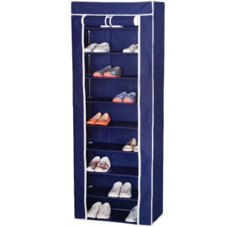 BAKAJI Συρόμενη Παπουτσοθήκη 9 Ράφια Μπλε Χρώμα από Αδιάβροχο Ύφασμ... BAKAJI Συρόμενη Παπουτσοθήκη 9 Ράφια Μπλε Χρώμα από Αδιάβροχο Ύφασμ...
