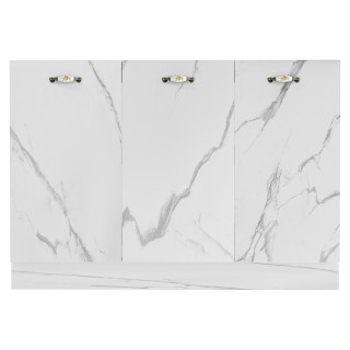 Shally Dogan Λευκό Σύνθετο Ντουλάπι Κουζίνας Υποκαθήμενο με Εφέ Μάρ...