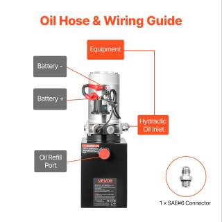 VEVOR Υδραυλική Μονάδα 6L, Αντλία Ανατροπής Τρέιλερ Μονής Ενέργειας... VEVOR Υδραυλική Μονάδα 6L, Αντλία Ανατροπής Τρέιλερ Μονής Ενέργειας...