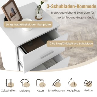 Costway Μοντέρνο Μαύρο Αρχειοθήκη με 3 Συρτάρια για Οργάνωση Γραφε... Costway Μοντέρνο Μαύρο Αρχειοθήκη με 3 Συρτάρια για Οργάνωση Γραφε...