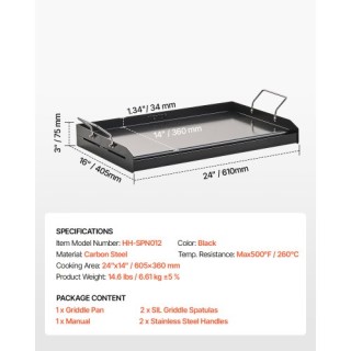 VEVOR Επίπεδη Σχάρα 24x16 Carbon Steel BBQ SCJPTG2516INF3XQ4V0 VEVOR Επίπεδη Σχάρα 24x16 Carbon Steel BBQ SCJPTG2516INF3XQ4V0