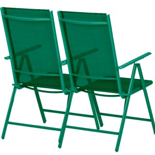 BAKAJI Σετ 2 Πτυσσόμενες Καρέκλες Κήπου Πράσινες Ξαπλώστρες Εξωτερι... BAKAJI Σετ 2 Πτυσσόμενες Καρέκλες Κήπου Πράσινες Ξαπλώστρες Εξωτερι...