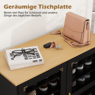 Costway Ξύλινη Παπουτσοθήκη με Συρμάτινες Πόρτες & Ρυθμιζόμενα Ράφι... Costway Ξύλινη Παπουτσοθήκη με Συρμάτινες Πόρτες & Ρυθμιζόμενα Ράφι...