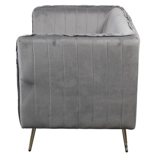 Galileo Διθέσιος vintage καναπές γκρι 126x75x82 cm με ξύλο και επέν...