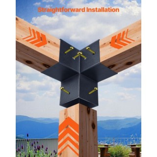 VEVOR Σετ Βραχιόνων Περγκολάς 3 & 4 Δρόμων για Κιόσκι LPJJTZ14PCS4F...