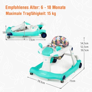 Costway 2 σε 1 Περπατούρα με Ρυθμιζόμενη Ταχύτητα και Ύψος για Μωρ... Costway 2 σε 1 Περπατούρα με Ρυθμιζόμενη Ταχύτητα και Ύψος για Μωρ...