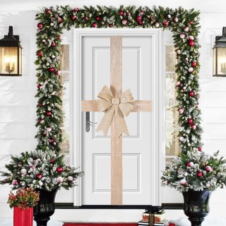 BAKAJI Χριστουγεννιάτικος φιόγκος κρέμας για την πόρτα, διακόσμηση... BAKAJI Χριστουγεννιάτικος φιόγκος κρέμας για την πόρτα, διακόσμηση...