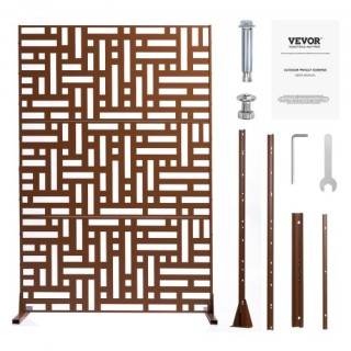 VEVOR Μεταλλικό Πάνελ Ιδιωτικότητας 36 x 72 Καφέ Εξωτερικού Χώρου D...