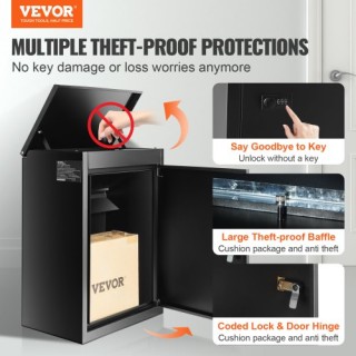 Κουτί Παράδοσης Δεμάτων VEVOR με Κωδικό Κλείδωμα, Αντικλεπτικό, Αδι...