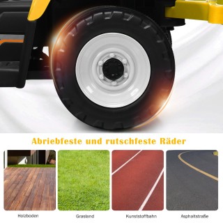 Costway Ηλεκτρικό Παιδικό Τρακτέρ με Ρυμουλκούμενο 12V Κίτρινο TY32...