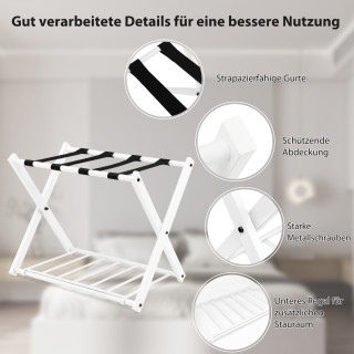 Costway Σετ 2 τεμαχίων αναδιπλούμενη βάση αποσκευών με σχέδιο δύο ε... Costway Σετ 2 τεμαχίων αναδιπλούμενη βάση αποσκευών με σχέδιο δύο ε...