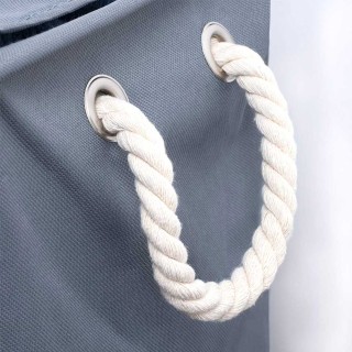 BAKAJI  Καλάθι Απλύτων 3 Διαμερίσματα Πτυσσόμενο Υφασμάτινο με Ρόδε...