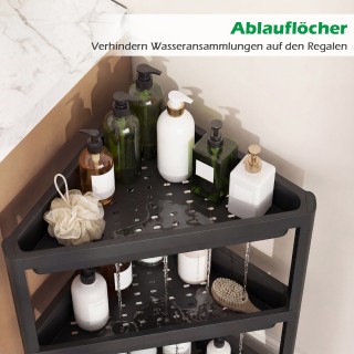 Costway Σετ 2 Γωνιακά Ράφια Μπάνιου Ελεύθερης Τοποθέτησης με Αφαιρο...