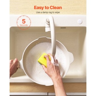 VEVOR Σετ Μαγειρικών Σκευών Γρανίτη 19 Τεμαχίων Λευκό Αντικολλητικό...