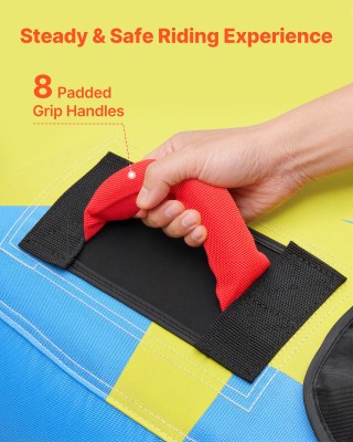 VEVOR Φουσκωτό Tube Ρυμούλκησης για Σκάφος 4 Ατόμων, 308 kg, με Πτε...