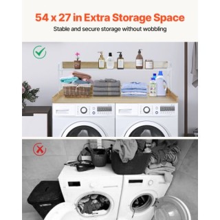 VEVOR Πάγκος Πλυντηρίου-Στεγνωτηρίου με Ράφι 54x27 Ξύλινο Κάλυμμα Π... VEVOR Πάγκος Πλυντηρίου-Στεγνωτηρίου με Ράφι 54x27 Ξύλινο Κάλυμμα Π...