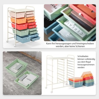 Costway Τροχήλατο καρότσι με 15 συρτάρια, μεταλλικό πλαίσιο, πολύχρ... Costway Τροχήλατο καρότσι με 15 συρτάρια, μεταλλικό πλαίσιο, πολύχρ...