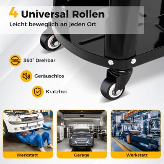 Costway Περιστρεφόμενο Σκαμπό Μηχανικού με Εργαλειοθήκη και Αποσπώμ...