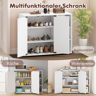 Costway Λευκή Παπουτσοθήκη με 2 Πόρτες & Ρυθμιζόμενα Ανοιχτά Ράφια ... Costway Λευκή Παπουτσοθήκη με 2 Πόρτες & Ρυθμιζόμενα Ανοιχτά Ράφια ...