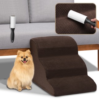 BAKAJI Καφέ Σκάλα για Κατοικίδια 3 Σκαλοπάτια για Γάτες και Σκύλου... BAKAJI Καφέ Σκάλα για Κατοικίδια 3 Σκαλοπάτια για Γάτες και Σκύλου...