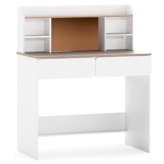 Costway  Παιδικό Γραφείο από Ξύλο με Κορνίζα Φελλού, Θύρα Φόρτισης ...