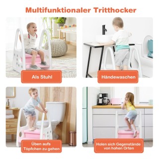 Costway Παιδικό Σκαλοπάτι 2 σε 1 με Αντιολισθητικό Σχεδιασμό και Α... Costway Παιδικό Σκαλοπάτι 2 σε 1 με Αντιολισθητικό Σχεδιασμό και Α...