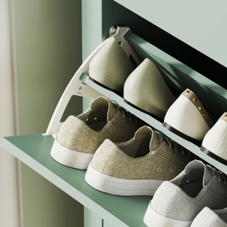 HOMCOM Σκαπιέρα Slim 2 Συρτάρια για 14 Ζευγάρια Παπουτσιών Μέγεθος ...