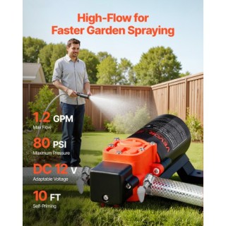 VEVOR Αντλία Νερού 12V DC 1.2 GPM, Αυτοαναρρόφησης, 80 PSI, Αθόρυβη... VEVOR Αντλία Νερού 12V DC 1.2 GPM, Αυτοαναρρόφησης, 80 PSI, Αθόρυβη...