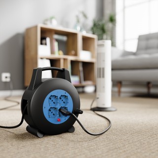 BAKAJI Πολύπριζο με Καλώδιο 5 Μέτρων και Διακόπτη Προστασίας, 4 Θέσ...