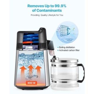 VEVOR Συσκευή Απόσταξης Νερού 6L - Ανοξείδωτη 900W 6LZLSJZXID6LGX8N...