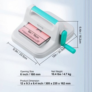 Μηχανή Χειροκίνητης Κοπής & Ανάγλυφου VEVOR 6 για Χειροτεχνίες & Sc...