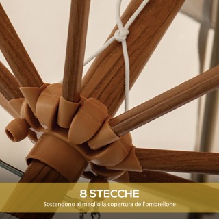 Outsunny Ομπρελόνι Κήπου με Μανιβέλα και Κλίση, Αεραγωγοί και 8 Ακτ... Outsunny Ομπρελόνι Κήπου με Μανιβέλα και Κλίση, Αεραγωγοί και 8 Ακτ...