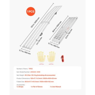 VEVOR Ράμπες Αλουμινίου 1000 lbs Βαρέως Τύπου με Λαβές ZZGPDLZ1500L... VEVOR Ράμπες Αλουμινίου 1000 lbs Βαρέως Τύπου με Λαβές ZZGPDLZ1500L...