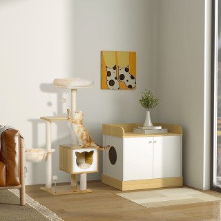 PawHut Δέντρο Αναρρίχησης Γατών με Ξυστράκια – Πολυλειτουργικό, Ύψο... PawHut Δέντρο Αναρρίχησης Γατών με Ξυστράκια – Πολυλειτουργικό, Ύψο...
