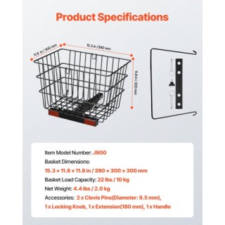 VEVOR Βαρέως Τύπου Καλάθι Σκούτερ με Χειρολαβή CKHXJSSZWNCBHGDPJV0 VEVOR Βαρέως Τύπου Καλάθι Σκούτερ με Χειρολαβή CKHXJSSZWNCBHGDPJV0