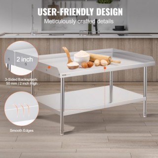 Επαγγελματικός Πάγκος Εργασίας Ανοξείδωτος 30x48 VEVOR  CFBXGGZTSBT...